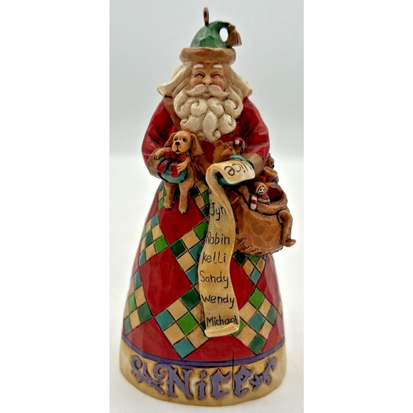 Jim Shore V4005789 Naughty or Nice Santa Claus Figurine Ornament 4.5" JS2 - Picture 1 of 5